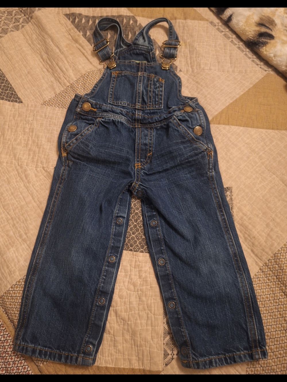 Old Navy Dark Blue Denim Kids Overalls
